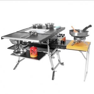China Aluminum Stainless Steel Folding Camping Table for Portable Kitchen in Car or House supplier