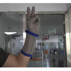 SS-02 19mm length industrial labor gloves slaughterhouse stab-resistant stainless steel mesh gloves
