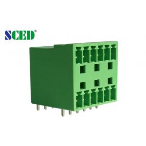 China Green 3.81mm 300V Male Plug In Terminal Block Connectors Electrical supplier