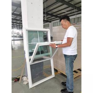 China NFRC Vinyl UPVC Single Hung Window With Grids And Nail Fins supplier