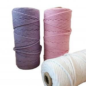 China Bulk Pure Cotton Macrame Rope High Strength Braided Rope for Customer Requirements supplier