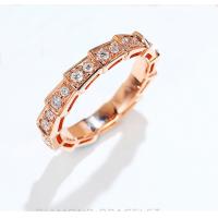 China Serpenti Viper 18K Gold Diamond Rings 3.5g 18K Rose Gold Wedding Band on sale