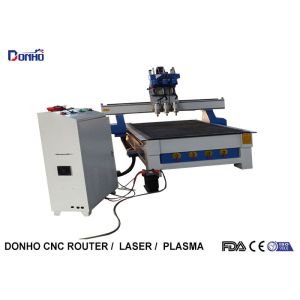 China 3 Working Head CNC Router Milling Machine With 1300 * 2500 mm 6 Zones Vacuum Table on sale