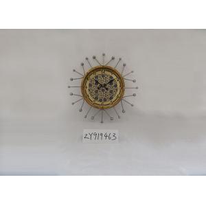 China Metal Frame Non Ticking 56x56x6cm Decorative Wooden Clocks supplier