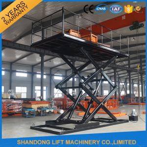 China Professional Garage Heavy Duty Hydraulic Scissor Car Lift Elevator 24 Months Warranty supplier