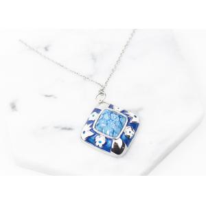 China Women Stainless Steel Jewelry Necklace , Colorful Enamel Custom Stainless Steel Pendant supplier