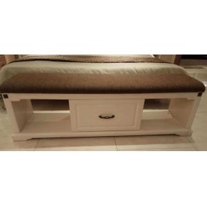 China Melamine Upholstered Storage Bench / Bedroom Bench Seat With Drawers supplier