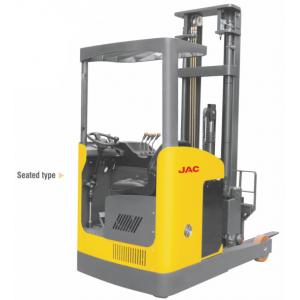 Narrow Aisle Reach Truck Forklift 1.5 Ton Seated Type For Warehouses / Supermarkets