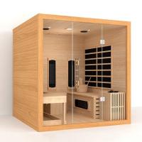 China Canadian Hemlock Indoor Wooden Hybrid Infrared Steam Sauna 2 - 3 Person on sale