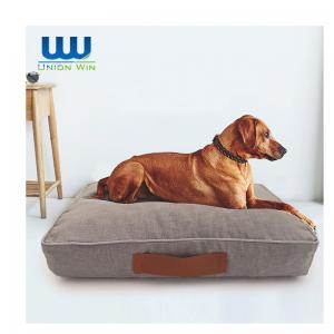 China Orthopedic Foam Linen Polyester Washable Dog Bed Super Thick supplier