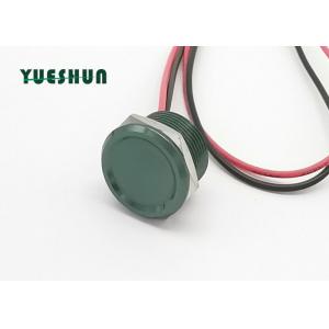 Waterproof Piezo Touch Switch , Aluminum Push Button Switch Green Color Body