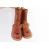 China Real Leather Kids Leather Boots Wear Resistant Rubber Outsole For 4 - 6years wholesale