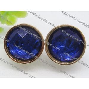 China Fashion Designs Blue Crystal Stainless Steel Stud Earrings Elements 2340001 supplier