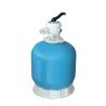 China 1.5 / 2 Inch Port HDPE Sand Filter Tank With 3 Way Valve 1300mm Height wholesale