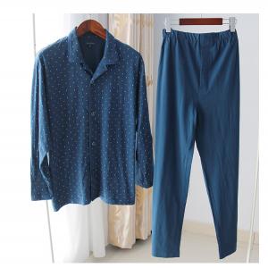 China Men's cotton pajamas recreational leisure wear thin with long sleeve homewear supplier