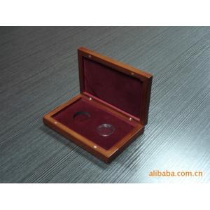 Wooden Coin display with red color