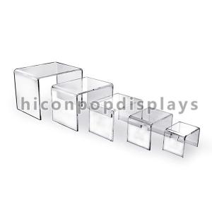 Square Clear Acrylic Display Stands , Acrylic Display Stand For Shoes