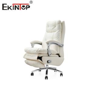 Modern White Leather Multi-functional Office Chair Style and Utility in One