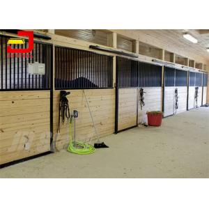China Customized Size Bamboo Panels Horse Stable Equipment With Sliding Door supplier