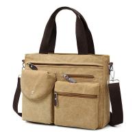 China Washable Mens Canvas Briefcase Laptop Bag For 11.6 / 14 Inch Notebook Computer on sale