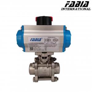 China Air Actuated Ball Valve With Pneumatic Actuator Two Way Butt Welding supplier