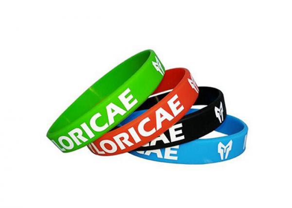 Full Color Custom Silicone Wristbands Soft Adjustable Promotional Rubber Bands