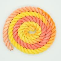 China 13mm Three Strand Cotton Rope Twisted Mixed Color Dog Leash Climbing Rope on sale