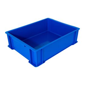 Heavy Duty Collapsible Plastic Storage Crate for Plates Customized Logo Solid Box Style