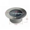 China 3 Leds Outdoor Ground Lamps , Light Steel Tempered Glass Solar Led Lawn Lights wholesale