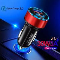 China 2.4A QC 3.0 Dual Port Car Charger Adapter Universal For IPhone 13 45g on sale