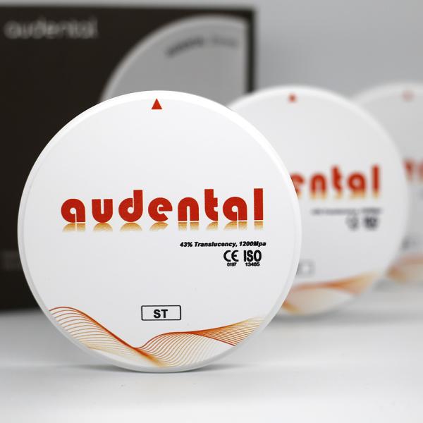 ST/DST Super Translucent White Dental Zirconia Block With 43% Translucency 1200Mpa Strength