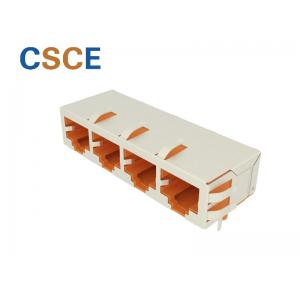 Multiple Port RJ45 Ethernet Jack , RJ45 Modular Jack Operating Life 750 Cycles MIN