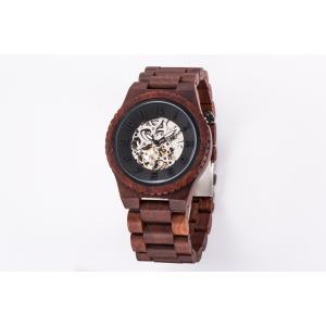 China Water Resistant Wooden Mechanical Watch , Automatic Mechanical Wrist Watch supplier