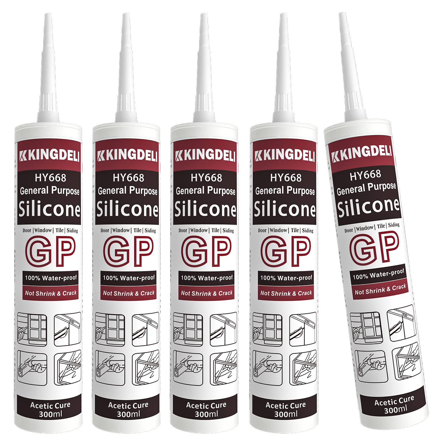 China Oem 280 ml sédatif de silicone acétique sédatif adhésif transparent supplier