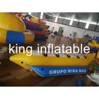 China Sea Inflatable Fly Fishing Pontoon Boats For Children And Adult 0.9mm PVC Tarpaulin / Banana Boat Price on sale