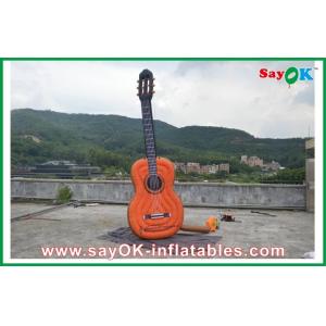 Advertising Campaign Oxford Cloth Inflatable Guitar , Music Festival Height 2 Meters