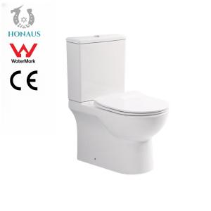 China Customized Contemporary Close Coupled Rimless Toilet With Soft Close Seat supplier