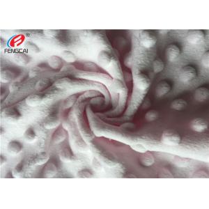 100% Polyester Pink Minky Plush Dot Fabric Super Soft Anti Pilling Material