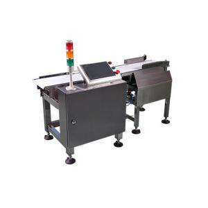 China Automatic digital food conveyor belt weight checking machine with push rejector checkweigh check weigher machines supplier