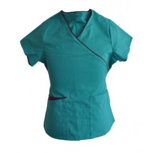 China Ladies Work Medical Scrub Suit / Contrast Piping Nursing Scrubs Uniforms wholesale