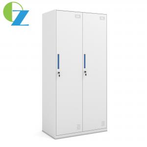 2 Door Slim Metal Storage Cabinet Clothes Storage Wardrobe Home Office Furniture