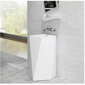 Acrylic Cabinet Bathroom Wash Basin Luxury Column Pedestal Sink