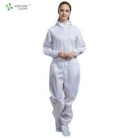 China White Protective Coverall Suit Esd Protective Clothing For ESD Work Shop on sale
