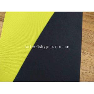 China Yellow Heat Resistant Neoprene Fabric Roll 1mm SBR Rubber Sheets Coated supplier