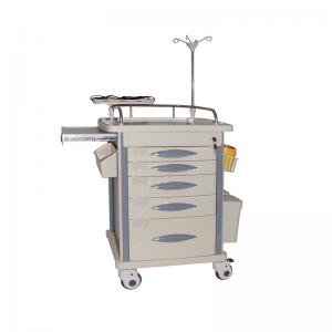 China Wood Steel Modern Medical Emergency Trolley Equipment Cart supplier