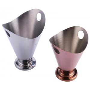 China Rose - gold Color Stainless Steel Chips Cup / Silver French Fries Bucket Snack Food Container supplier