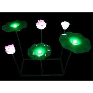 Acrylic LED lotus lamp 6 lights combination lotus lamp pond pool decoration lotus lamp park municipal beauty