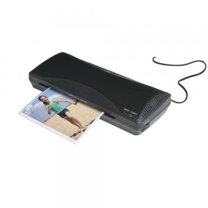 Black Laminator Machine A4 Maximum Quick Warm-up Hot Cold Fast Lamination 2 Rollers