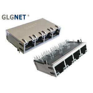 China 4港1x4 POE RJ45掛け金の位置の上のモジュラー ジャック1Gの磁気100ワット タブ supplier