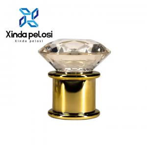 China Gold Perfume Bottle Cap Replacement Cosmetic Luxury Shiny Transparent supplier